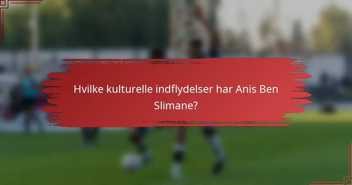 Hvilke kulturelle indflydelser har Anis Ben Slimane?
